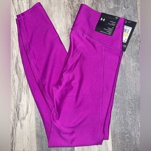 SMALL Womens Under Armour HeatGear No Slip High Waisted Ankle Leggings w/ Pocket